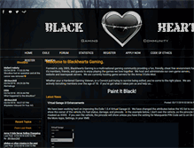 Tablet Screenshot of blackheartsgaming.com